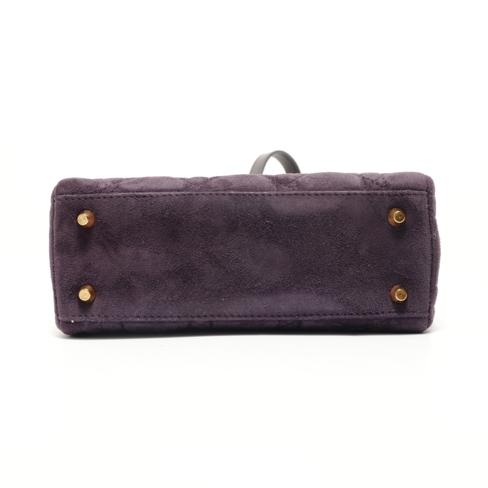 Christian Dior Lady 2-way handbag with gold hardware, purple. - Picture 7 of 14